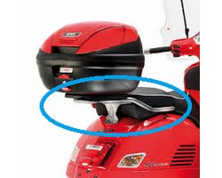 Gepäckträger Rack Givi für Vespa GTS/GTV (Halterung für Givi Koffer)