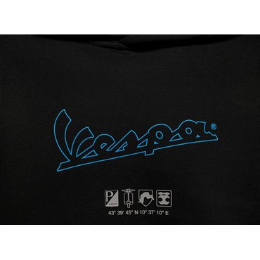 Hoodie Vespa Dec Jet Black 
