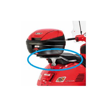 Gepäckträger Rack Givi für Vespa GTS/GTV (Halterung für Givi Koffer) 